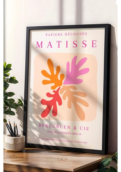 Henri Matisse Papiers Decoupes Çerçeveli Tablo - Kağıt Kesme Sanatı - Eklektik Tarz Duvar Dekoru fiyatları