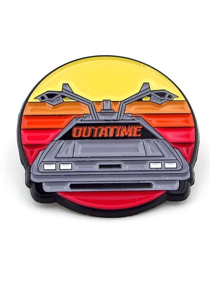 Geleceğe Dönüş Delorean Outatime Araba Metal Rozet RX005