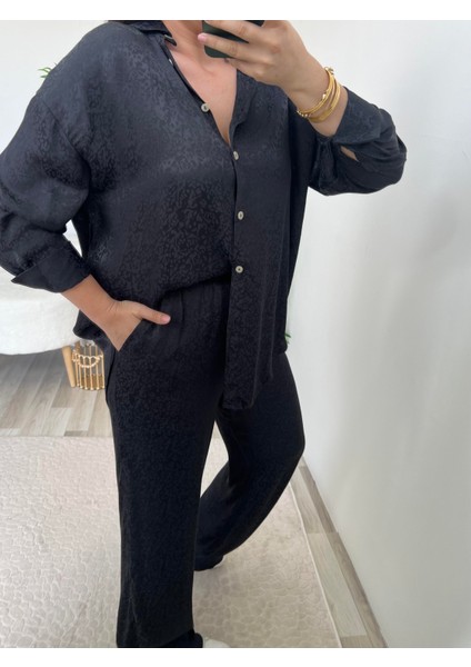 Siyah Saten Desenli Pantolon fiyatları