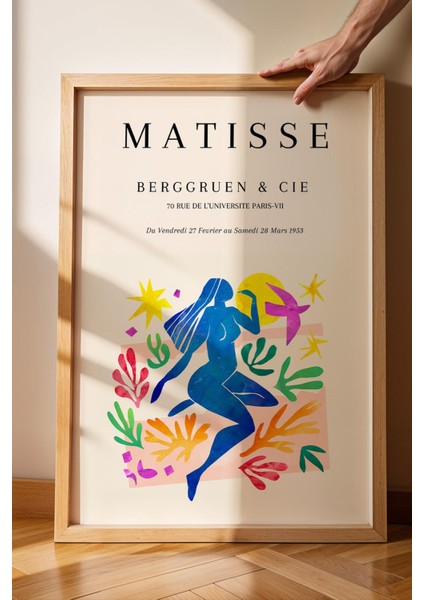 Henri Matisse Papiers Decoupes Çerçeveli Tablo - Kağıt Kesme Sanatı - Eklektik Tarz Duvar Dekoru