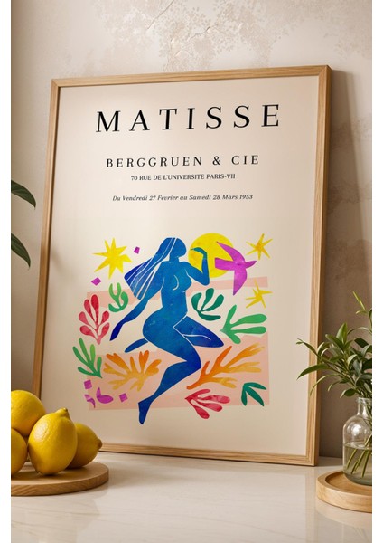 Henri Matisse Papiers Decoupes Çerçeveli Tablo - Kağıt Kesme Sanatı - Eklektik Tarz Duvar Dekoru fiyatları