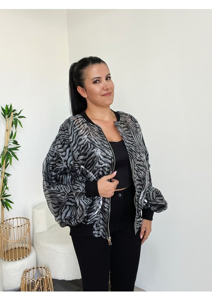 Desenli Lüx Kalite Organze Bomber Ceket fiyatları