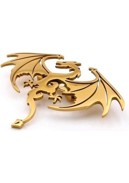 Sarı Ejderha Dragon Mitolojik Estetik Paslanmaz Çelik Broş Rozet RZ298 modelleri