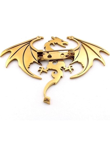 Sarı Ejderha Dragon Mitolojik Estetik Paslanmaz Çelik Broş Rozet RZ298 fırsatları