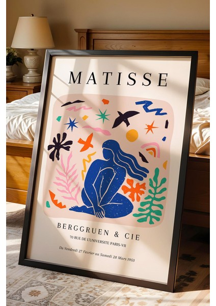 Henri Matisse Papiers Decoupes Çerçeveli Tablo - Kağıt Kesme Sanatı - Eklektik Tarz Duvar Dekoru