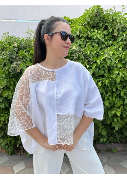 Premium Keten Tasarım Bluz fırsatları