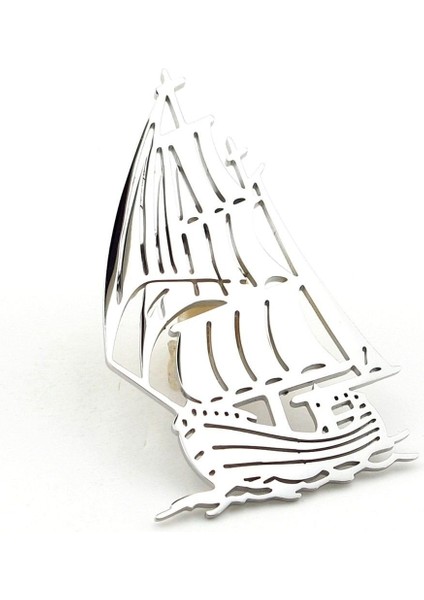 Yelkenli Korsan Gemisi Tekne Denizci Paslanmaz Çelik Rozet Broş Pin RZ329 fiyatları