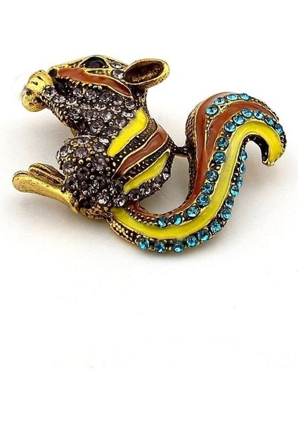 Sincap Orman Doğa Renkli Zirkon Taşlı Broş Metal Rozet Yaka Süsü RZ396 fiyatları