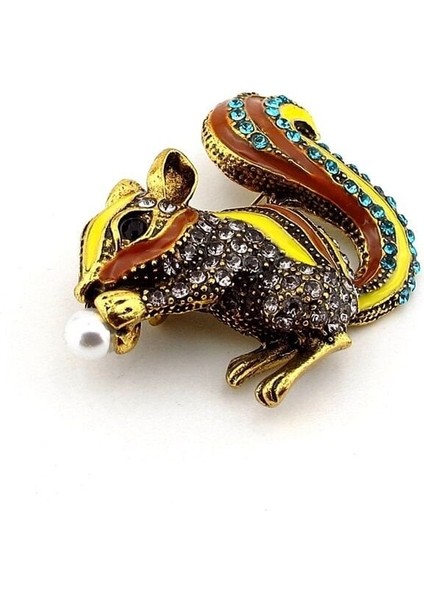 Sincap Orman Doğa Renkli Zirkon Taşlı Broş Metal Rozet Yaka Süsü RZ396 modelleri