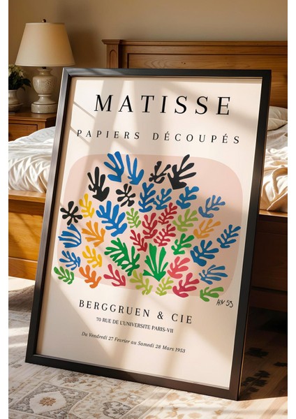 Henri Matisse Papiers Decoupes Çerçeveli Tablo - Kağıt Kesme Sanatı - Eklektik Tarz Duvar Dekoru