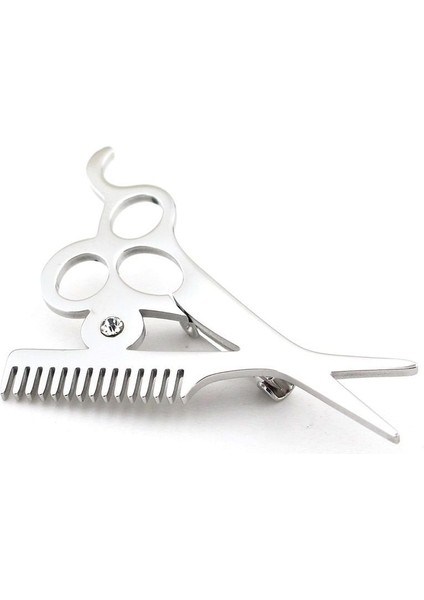 Makas Tarak Kuaför Berber Fön Paslanmaz Çelik Broş Rozet RZ288 fiyatları