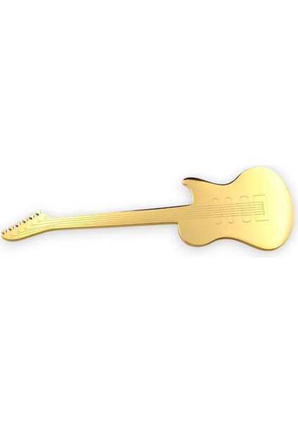 Elektro Gitar Müzik Müzisyen Gitarist Band Sarı Paslanmaz Çelik Rozet Broş RZ333 fiyatları