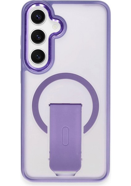 Samsung Galaxy S24 Tork Magsafe Standlı Kapak - Derin Mor