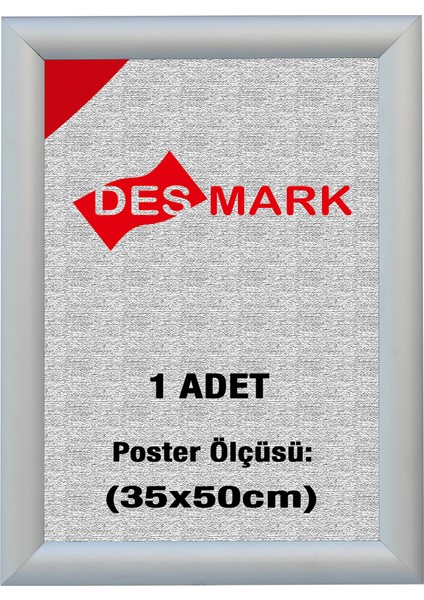 25 mm B3(35X50) Gönye Köşe Alüminyum Aç-Kapa Çerçeve – Poster & Afiş Çerçevesi (Gümüş Eloksallı)