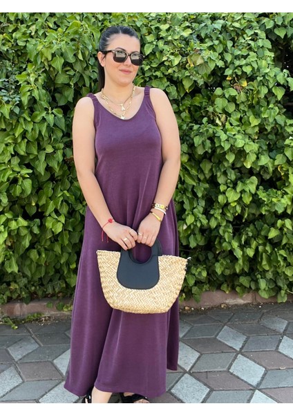 Mürdüm Büzgü Askılı Marka Model Uzun Elbise fiyatları