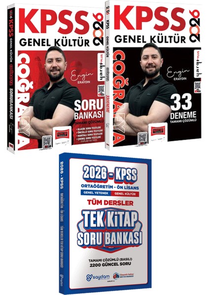 2026 Kpss Coğrafya Soru Bankası 22 Deneme - Ortaöğretim Ön Lisans Tek Kitap Soru