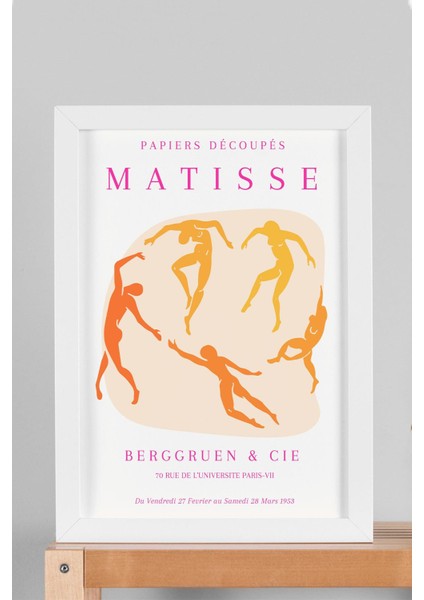 Henri Matisse The Dance Çerçeveli Tablo - Kağıt Kesme Sanatı - Eklektik Tarz Duvar Dekoru