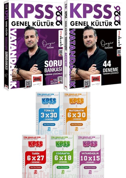 2026 Kpss Vatandaşlık Soru Bankası 44 Deneme - 5 Ders 31 Deneme