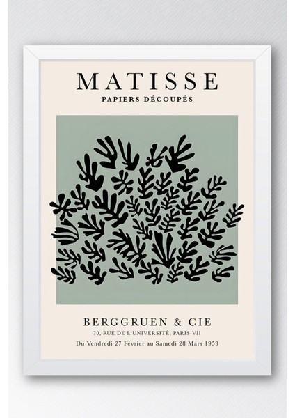 Henri Matisse Papiers Decoupes Çerçeveli Tablo - Kağıt Kesme Sanatı - Eklektik Tarz Duvar Dekoru fiyatları