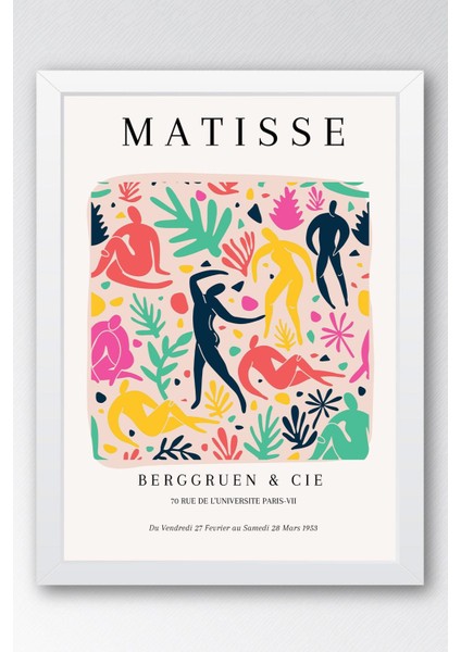 Henri Matisse Papiers Decoupes Çerçeveli Tablo - Kağıt Kesme Sanatı - Eklektik Tarz Duvar Dekoru fiyatları