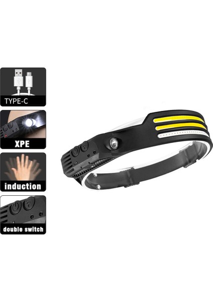 Powerdex 5 Farklı Aydınlatma Sensörlü Profesyonel Cob Led'li Kafa Lambası PD-1172 fiyatları