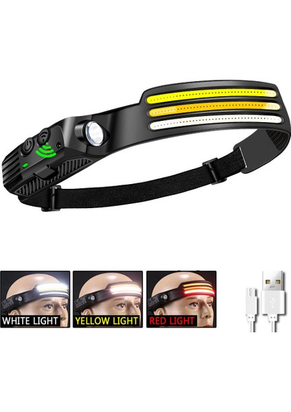 Powerdex 5 Farklı Aydınlatma Sensörlü Profesyonel Cob Led'li Kafa Lambası PD-1172 modelleri