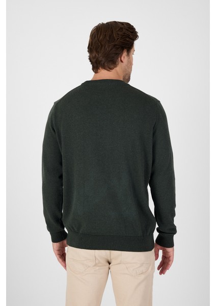 Haki Saf %100 Pamuk Erkek Bisiklet Yaka Triko Kazak indirimleri