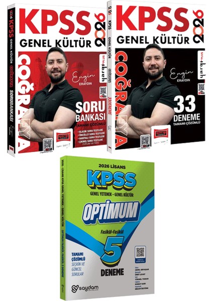 2026 Kpss Coğrafya Soru Bankası 33 Deneme - Lisans Optimum 5 Deneme