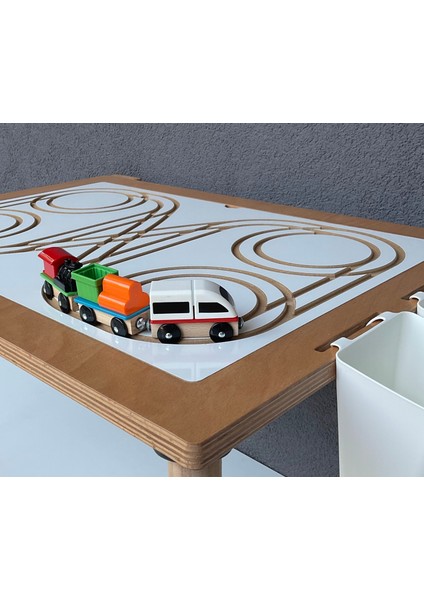 Çocuk Aktivite Masası, Kum Ve Su Etkinlikleri Masası -kutu Ve Tren Hediyeli 1 Sandalyeli - Ms114 fiyatları