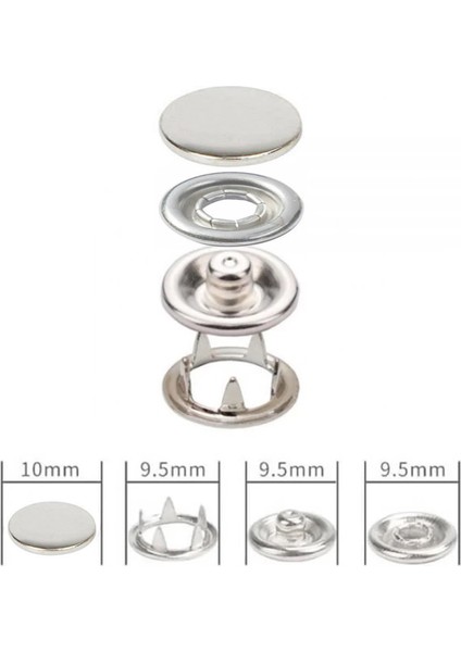 9.5 mm Kapaklı Çıtçıt 100 Takım indirimleri