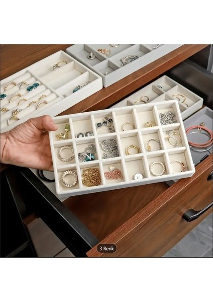 Şık 4 Lü Çekmece Içi Çekmece Içi Takı Set ( Bej Renk ) fırsatları