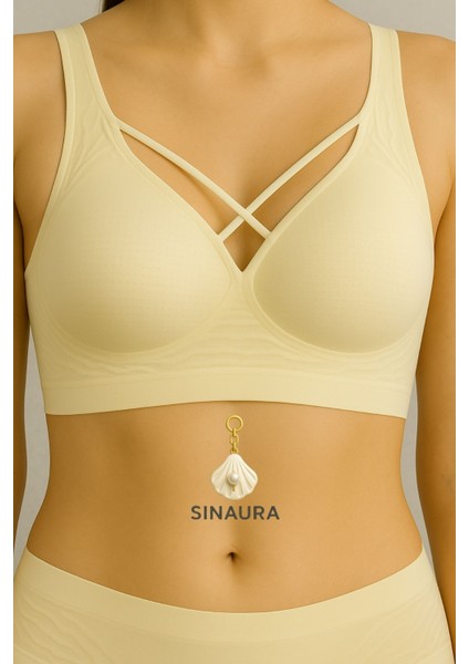 Lazer Kesim Dikişsiz Sabit Kap Sütyen – Rahat & Iz Yapmaz
