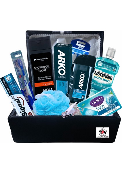 Erkek Cilt Bakım Seti - Damat Çeyiz Nişan Bohça Sandık Seti