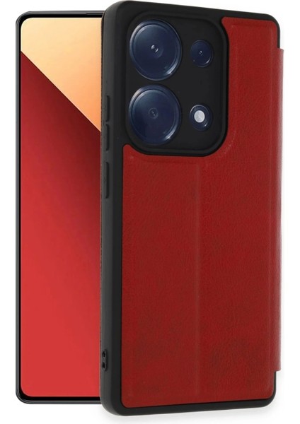 Xiaomi Redmi Note 13 Pro 4g Kılıf Flip Cover - Kırmızı