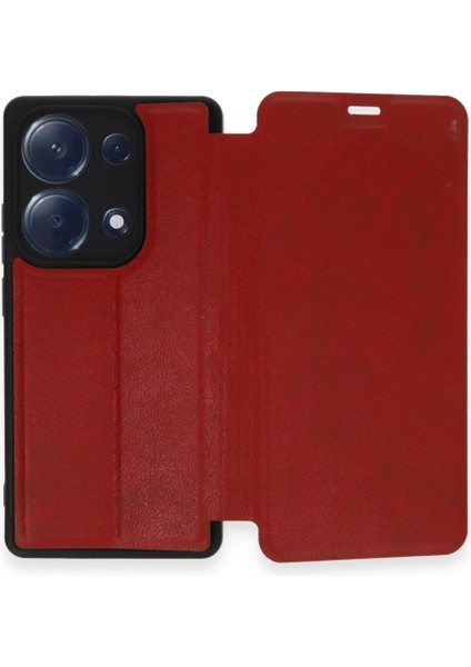 Xiaomi Redmi Note 13 Pro 4g Kılıf Flip Cover - Kırmızı indirimleri