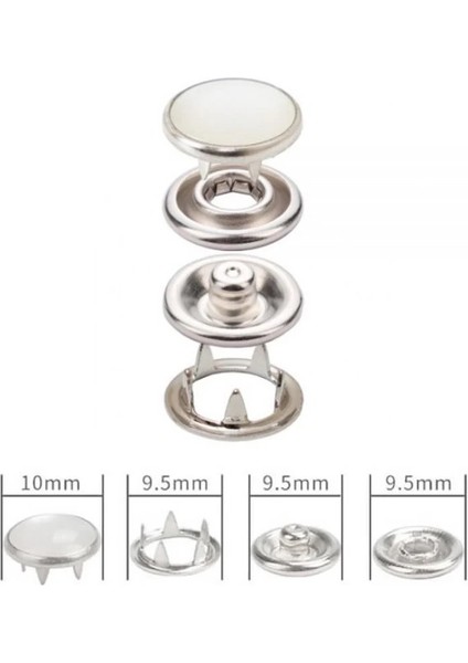 9.5 mm Sedefli Klikıt Çıtçıt 100 Takım modelleri