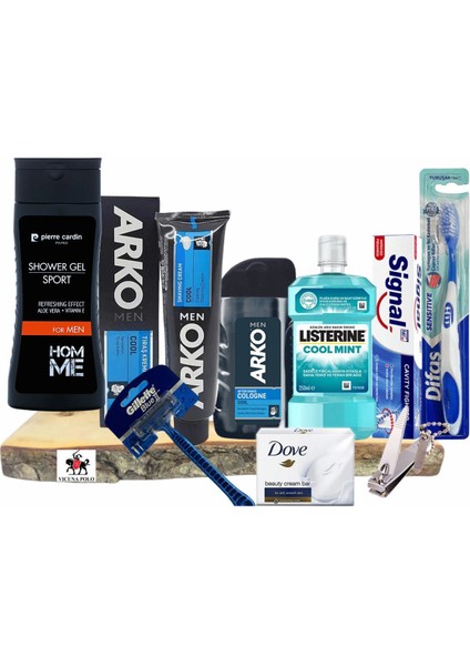 Full Lüx Set Erkek Bakım Seti - Damat Çeyiz Nişan Bohça Seti Sandıksız 9 Parça