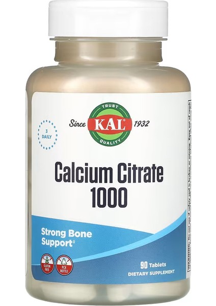 Calcium Citrate Strong Bone Support 1000 90 Tablet