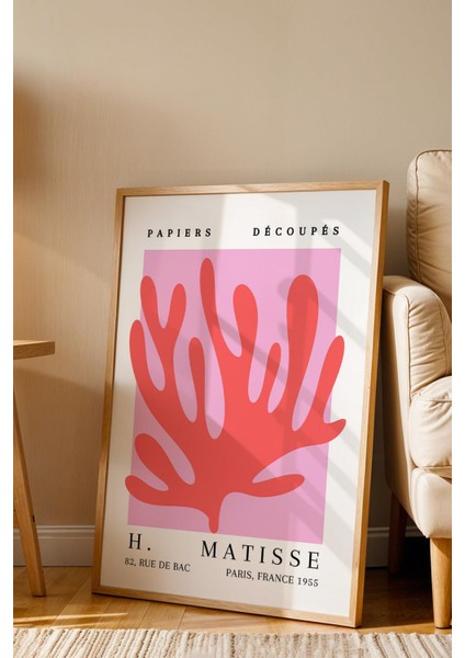 Henri Matisse Papiers Decoupes Çerçeveli Tablo - Kağıt Kesme Sanatı - Eklektik Tarz Duvar Dekoru