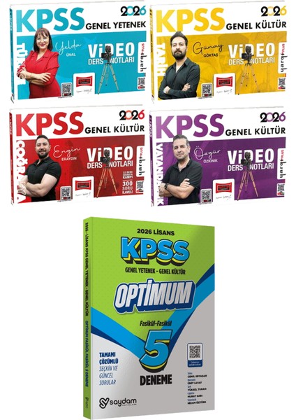 Kpss Türkçe Tarih Coğrafya Vatandaşlık Video Ders Notları - Lisans Optimum 5 Deneme