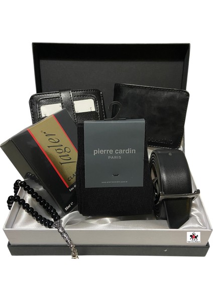 Erkek Damat Bohçası Veya Erkek Hediyelik Kutulu Cüzdan Kemer Çorap Kartlık Parfüm Seti