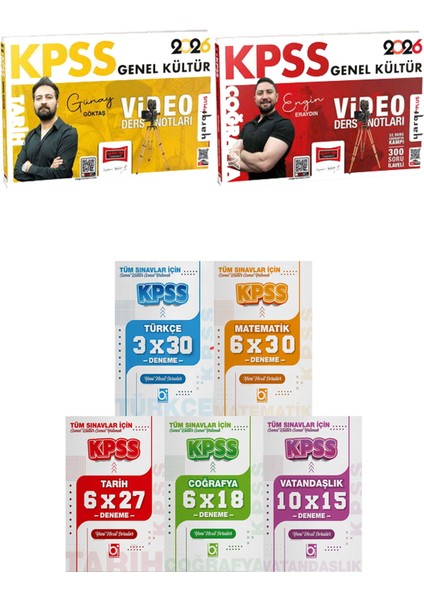 2026 Kpss Tarih Coğrafya Video Ders Notları - 5 Ders 31 Deneme