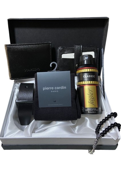 Damat Bohçası Için Erkek Kemer Cüzdan Çorap Parfüm Seti
