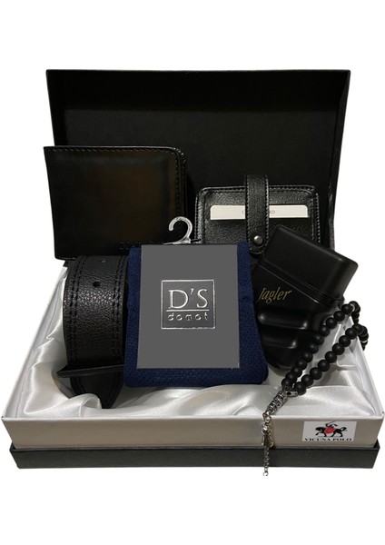 Damat Erkek Damat Bohçası Veya Erkek Hediyelik Kutulu Cüzdan Kemer Çorap Kartlık Parfüm Seti