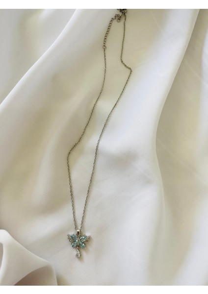 Vintage Kelebek Mavi Kolye fiyatları