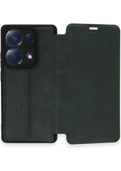 Xiaomi Redmi Note 13 Pro 4g Kılıf Flip Cover - Koyu Yeşil indirimleri