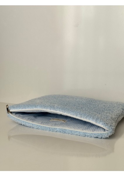 Mavi Teddy Peluş 13-14-15-16 Inç Uyumlu MacBook Kılıf, Bilgisayar Laptop Çantası, Evrak ve Kitap Çantası