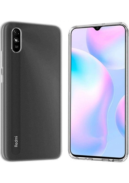 Xiaomi Redmi 9A 2.0 mm Korumalı Silikon Kılıf Şeffaf