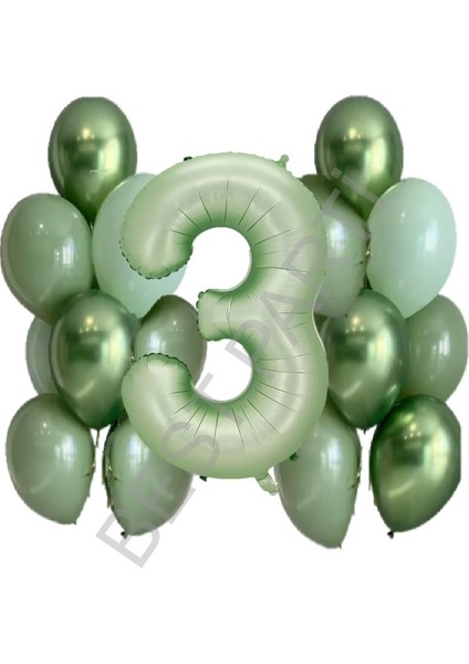 Su Yeşili Rakam ve Balon Seti Yaş 3