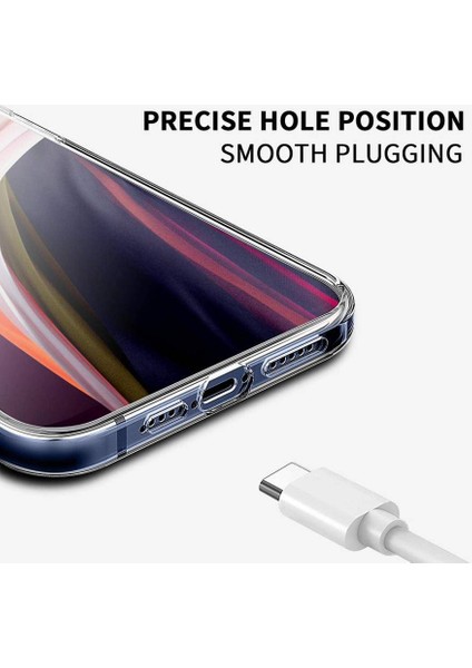 Apple iPhone 12 Pro Max 6.7'' 2.0 mm Korumalı Silikon Kılıf Şeffaf fiyatları